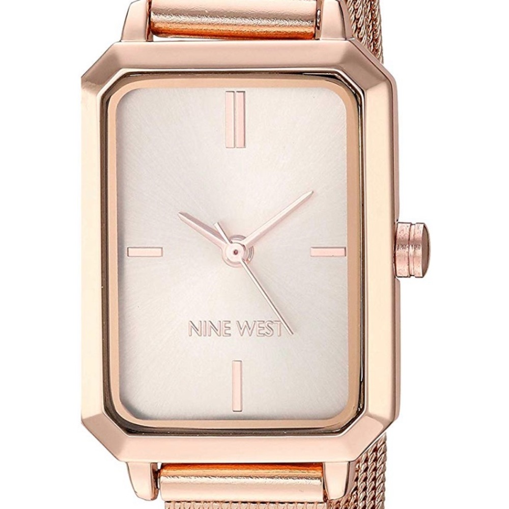Nine West women’s mesh bracelet watch rose Gold - Picture 1 of 7